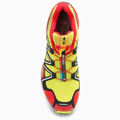 Shop Salomon Sneakers Speedcross 3 Sulphur Spring/high Risk Red/black In Multicolor