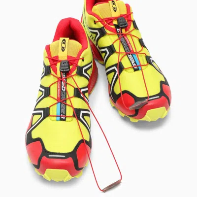 Shop Salomon Sneakers Speedcross 3 Sulphur Spring/high Risk Red/black In Multicolor