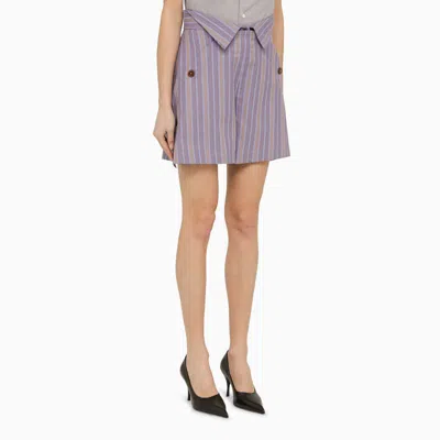 Shop Vivienne Westwood Short W Cj Lilac Striped In Purple