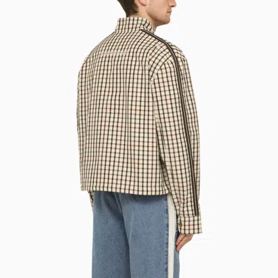 Shop Wales Bonner Light Jacket With Checked Pattern In Multicolor
