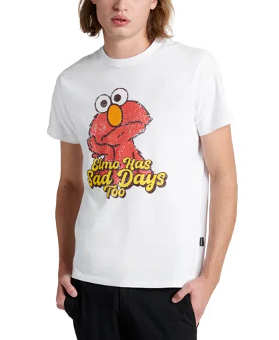 Shop Kenneth Cole X Sesame Street Men's Slim Fit Elmo T-shirt In White