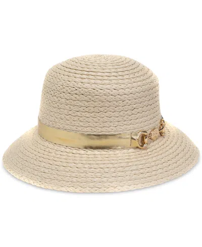 Shop Giani Bernini Women's Embellished Straw Cloche Hat In Natural