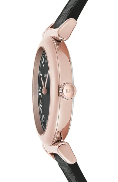 Ferragamo Allure Quartz 36mm In Rose Gold