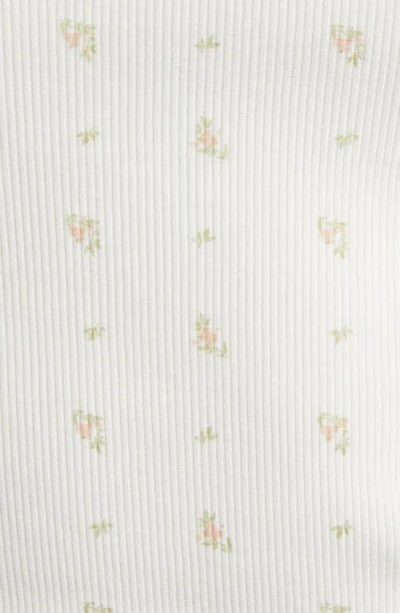 Shop Bp. Scallop Trim Stretch Cotton Camisole In Ivory Spring Bloom
