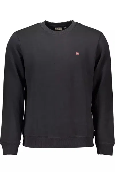 Shop Napapijri Black Cotton Sweater