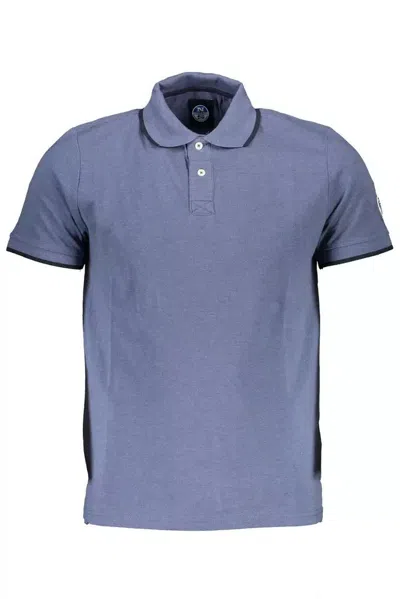 Shop North Sails Blue Cotton Polo Shirt