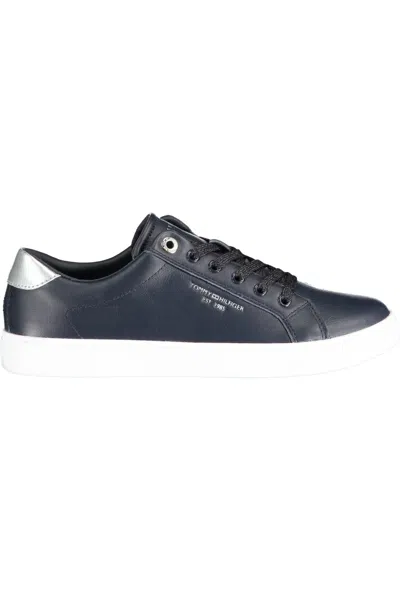 Shop Tommy Hilfiger Blue Polyester Sneaker
