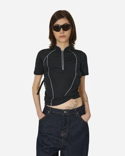 Shop Hyein Seo Twisted Track Top In Black
