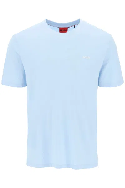 Shop Hugo Dero Logo T-shirt With In Light Blue