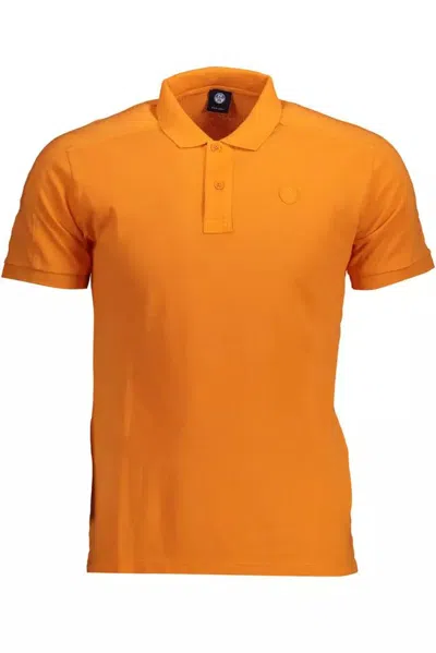 Shop North Sails Orange Cotton Polo Shirt