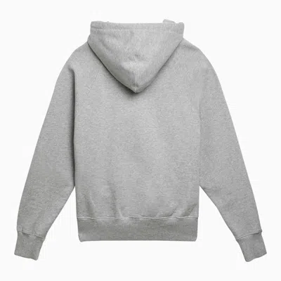 Shop Ami Alexandre Mattiussi Ami Paris Ami De Coeur Light Zip Sweatshirt In Grey