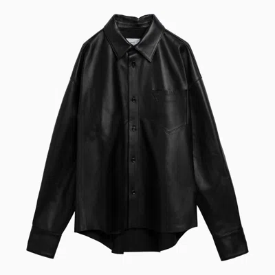 Shop Ami Alexandre Mattiussi Ami Paris Long Sleeved Shirt In Black