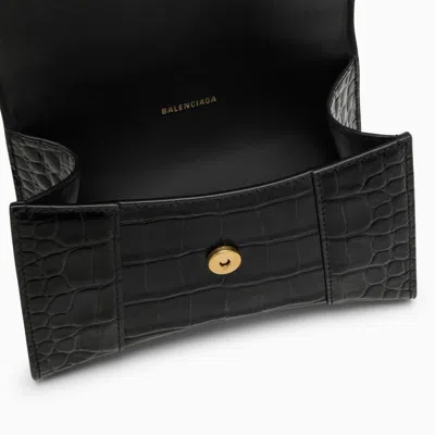 Shop Balenciaga Coco-print Hourglass Xs Bag In Black
