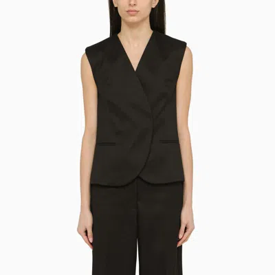Shop Calvin Klein Blend Waistcoat In Black
