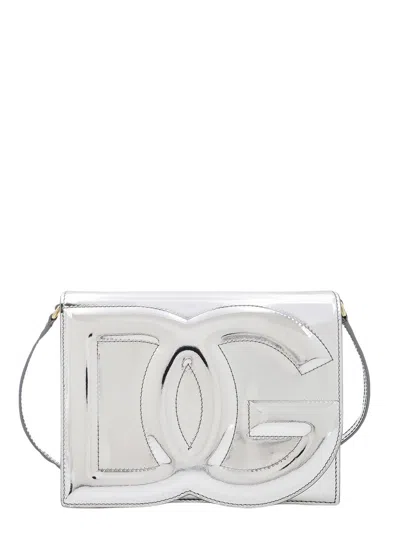 Shop Dolce & Gabbana Dg Logo In Silver