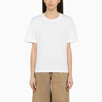 Shop Federica Tosi Crew-neck T-shirt In White