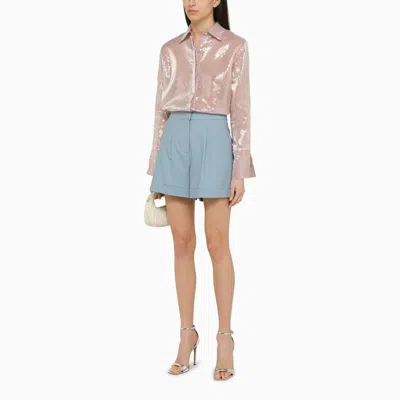 Shop Federica Tosi Light Shirt With Sequins In Pink