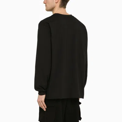 Needles Black Crew-neck Sweatshirt With Embroidery In Black