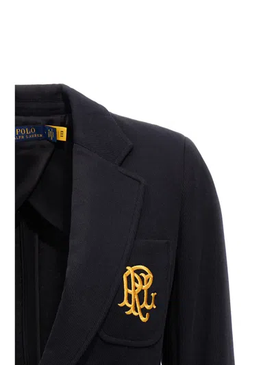 Shop Polo Ralph Lauren 'crest Logo' Blazer In Blue