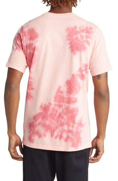 Shop Nike Hoops Tie Dye Graphic Tee In Bleached Coral