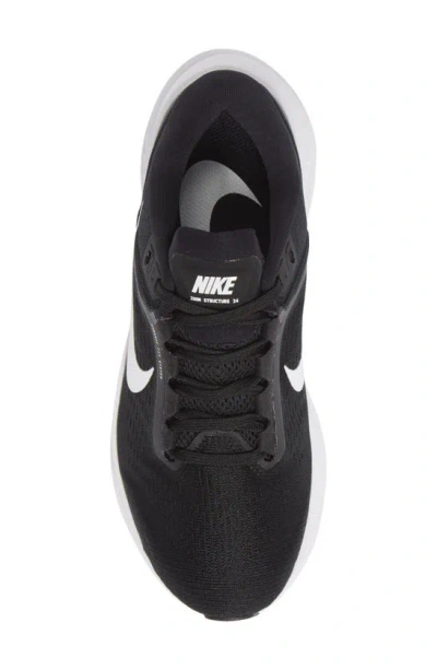 Shop Nike Air Zoom Structure 24 Running Shoe In Black/ White