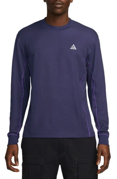 Shop Nike Acg Dri-fit Adv Goat Rocks Long Sleeve Top In Purple Ink/ Purple Cosmos