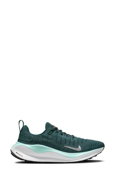 Nike Infinityrn 4 Running Shoe In Deep Jungle/ Silver/ Black