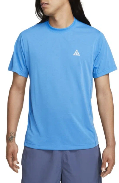 Shop Nike Dri-fit Adv Goat Rocks T-shirt In Light Photo Blue/ Summit White