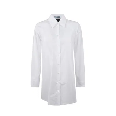 Shop Prada Shirt Dress In White