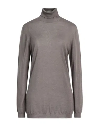 Shop Fabiana Filippi Woman Turtleneck Dove Grey Size 12 Cashmere, Silk