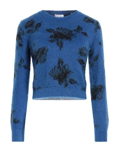 Shop Red Valentino Woman Sweater Blue Size L Polyamide, Mohair Wool, Wool, Viscose, Cashmere