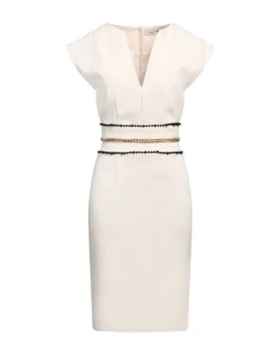 Simona Corsellini Woman Mini Dress Ivory Size 8 Polyester, Elastane In White