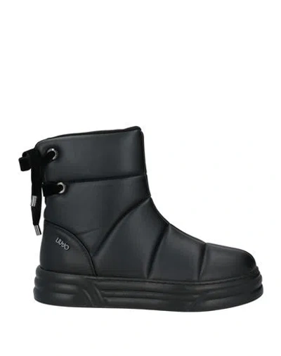 Liu •jo Woman Ankle Boots Black Size 7 Textile Fibers In Black