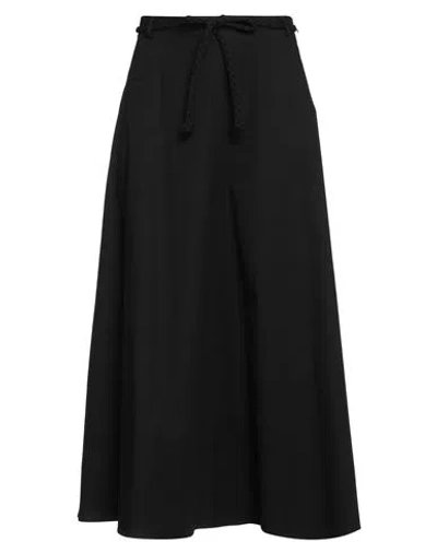 Shop Red Valentino Woman Maxi Skirt Black Size 10 Cotton, Elastane