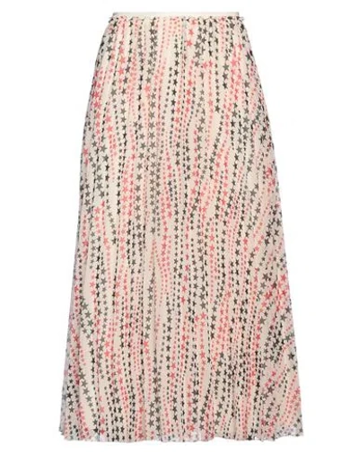 Shop Red Valentino Woman Midi Skirt Ivory Size 2 Polyester In White