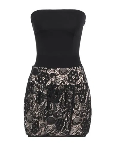 Shop Pinko Woman Mini Dress Black Size 2 Polyamide, Viscose