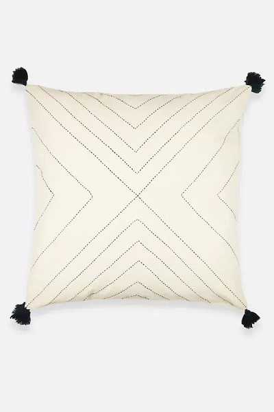 Shop Anchal Tassel Toss Pillow In White