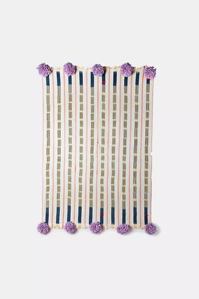 Shop Charlie Sprout Baoule Pom Pom Throw In Purple