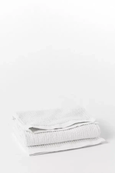 Shop Coyuchi Temescal Organic Ribbed Hand Towel In White