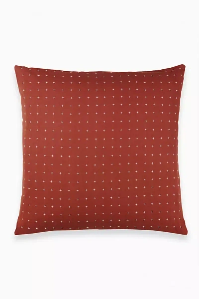 Shop Anchal Cross-stitch Toss Pillow In Orange