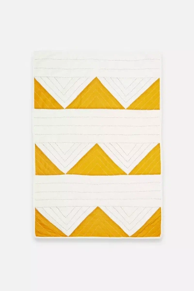 Shop Anchal Small Triangle Quilt Throw In Yellow