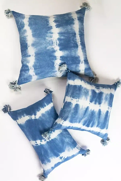 Shop Archive New York Indigo Shibori Tassel Pillow