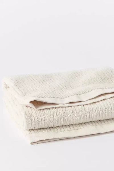 Shop Coyuchi Temescal Organic Ribbed Hand Towel In White