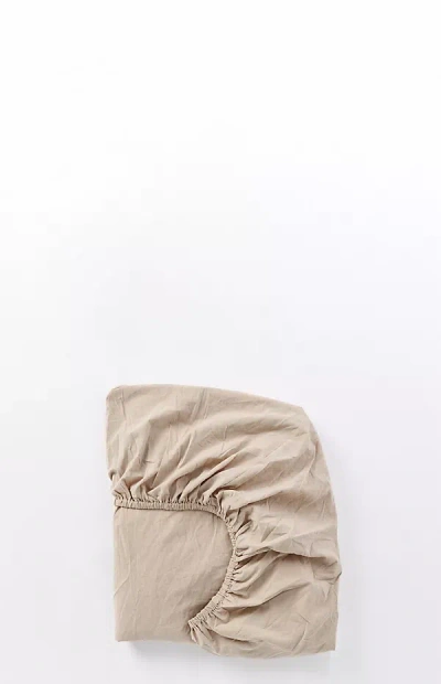Shop Coyuchi Organic Crinkled Percale Fitted Sheet