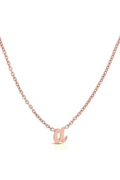 Shop Heather Hawkins 14k Rose Gold Custom Initial Necklace In Multicolor