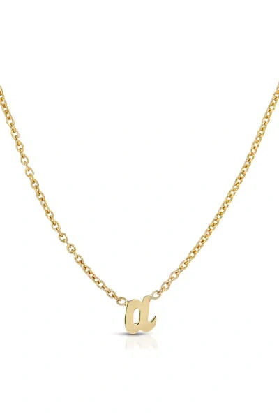 Shop Heather Hawkins 14k Yellow Gold Custom Initial Necklace In Alphabet