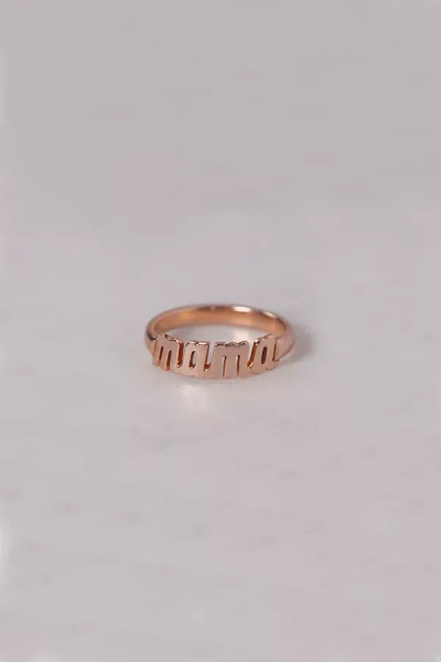 Shop Heather Hawkins 14k Custom Script Ring With Comfort Band In Pink