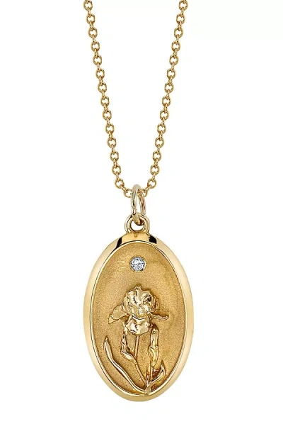 Shop Starling February Birth Flower Charm In Gold