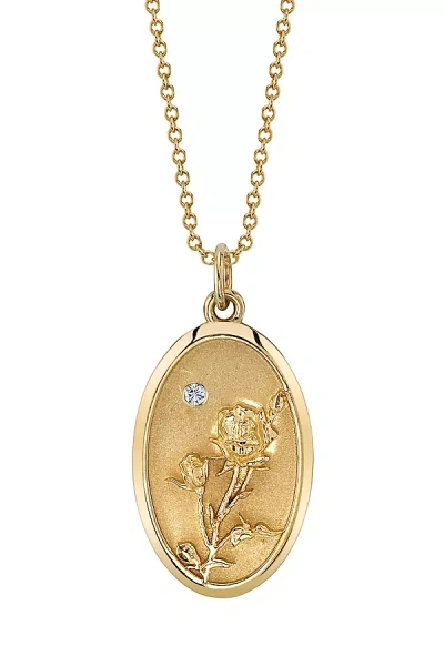 Shop Starling June Birth Flower Charm In Gold