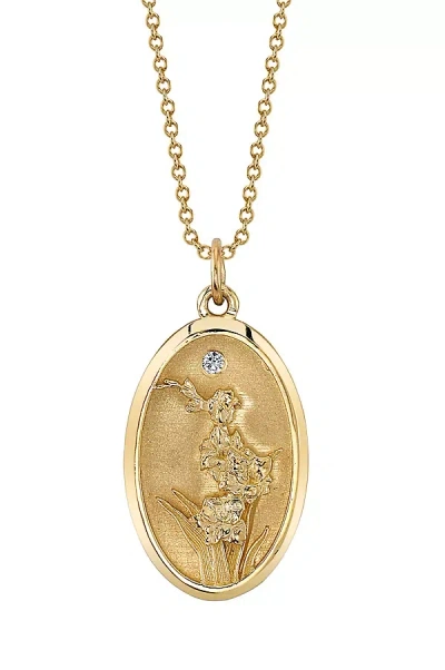 Shop Starling August Birth Flower Charm In Gold